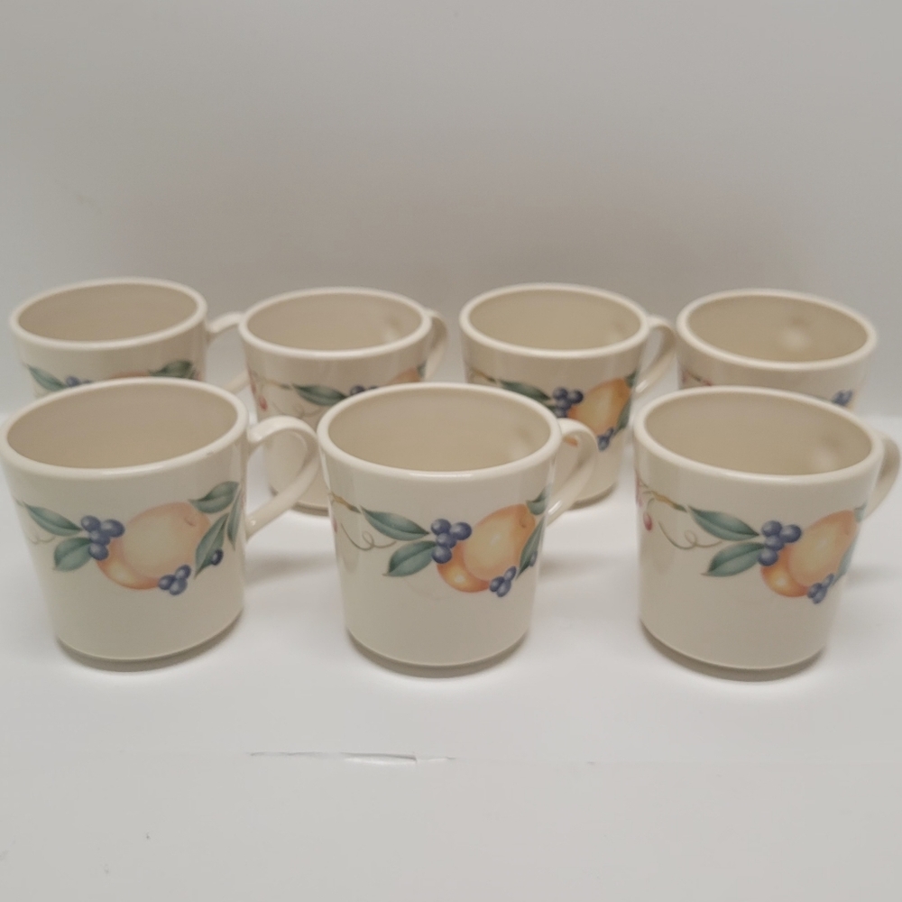 Vintage Corningware Corelle Abundance Coffee Tea Cups Set of 7